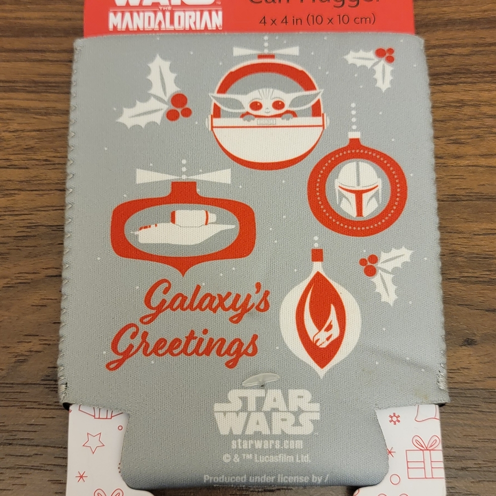 Star Wars Holiday Ornament Can Cooler Coozie Gray and Red New‎ Disney